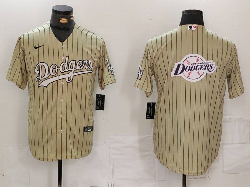 Men Los Angeles Dodgers Blank Cream Stripe Game 2024 Nike MLB Jersey style 9->los angeles dodgers->MLB Jersey
